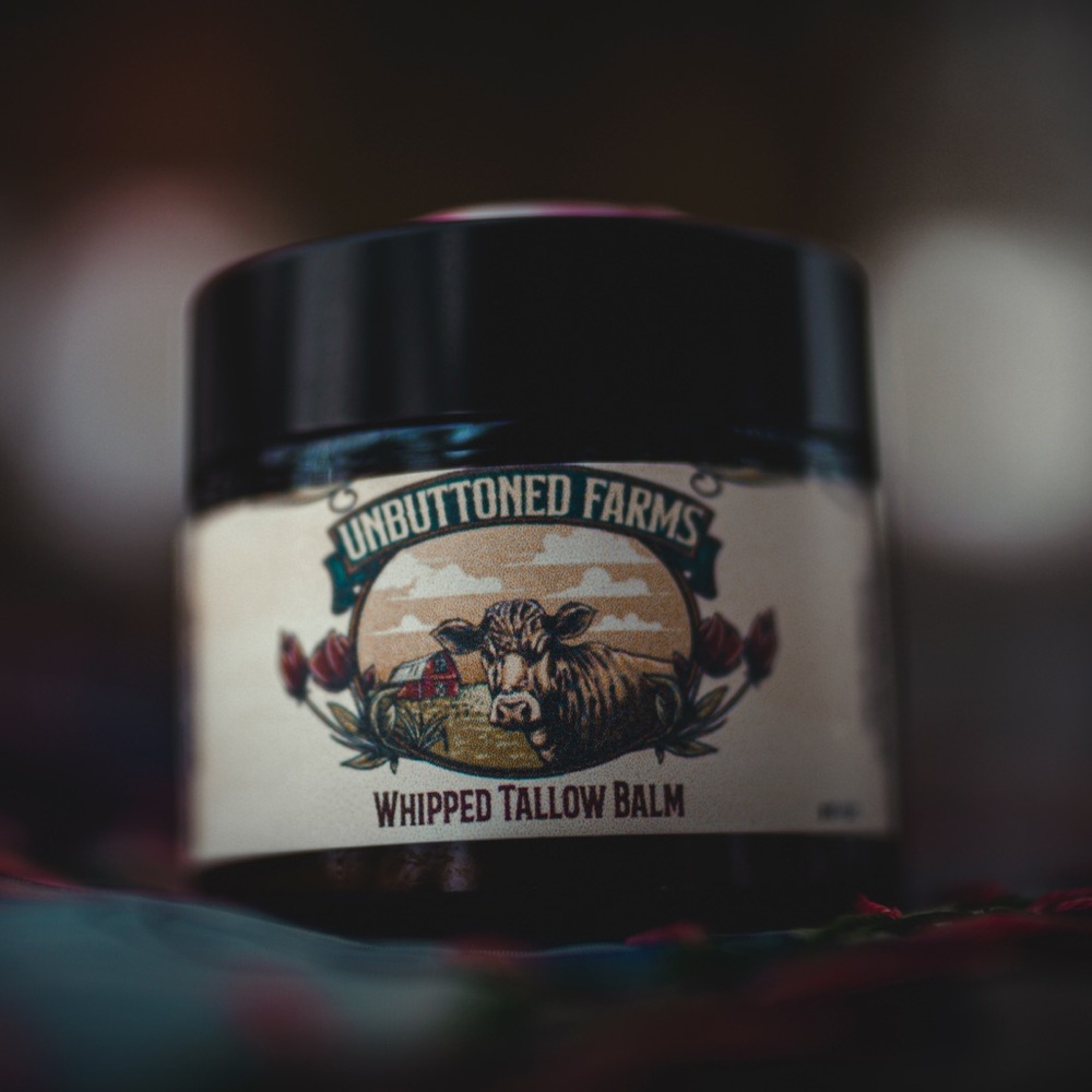 Frankincense Whipped Tallow Balm made by Unbuttoned  
Farms